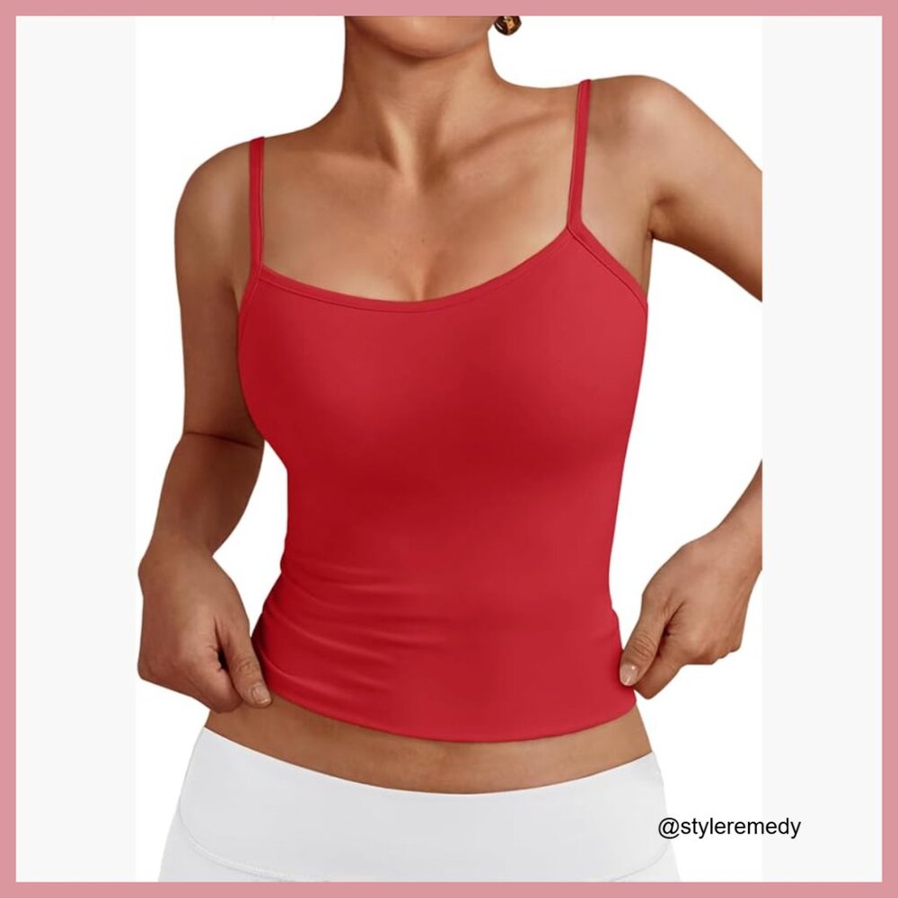 Polyester Blend Adjustable Spaghetti Strap Square… - image 1